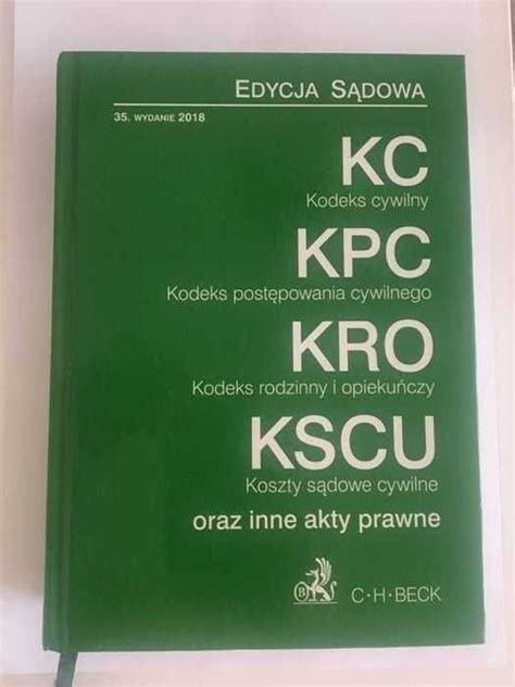 Edycja sądowa KC KPC KRO KSCU Warszawa Kup teraz na Allegro