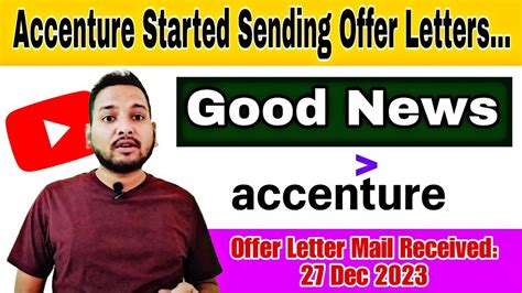 Accenture Joining Update Accenture Sending Offer Letter