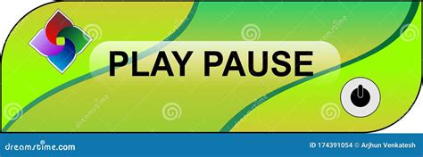 Illustration of Solution Play Pause Symbol with Colourful Design Stock ...