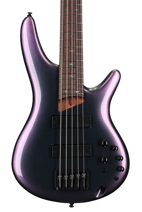 Ibanez Sr505e 5 String Bass Guitar Black Aurora Burst American Musical Supply