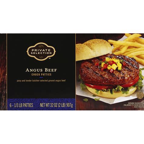 Private Selection Beef Chuck Patties Angus 6 Each Delivery Or Pickup