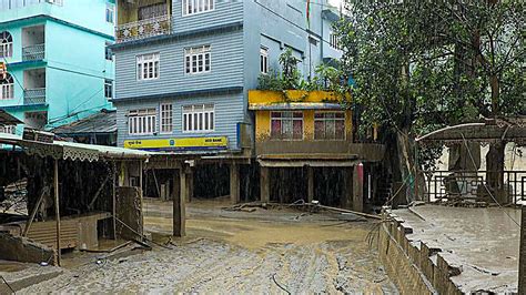 Watch Videos Sikkim Flash Floods Cloud Burst Caught On Camera Today