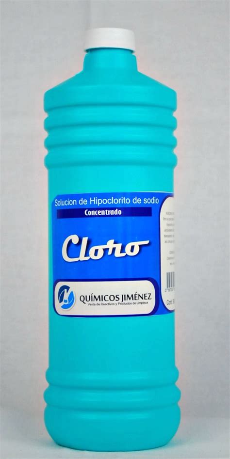 Cloro tipo Rendidor Limpieza Botellas Química