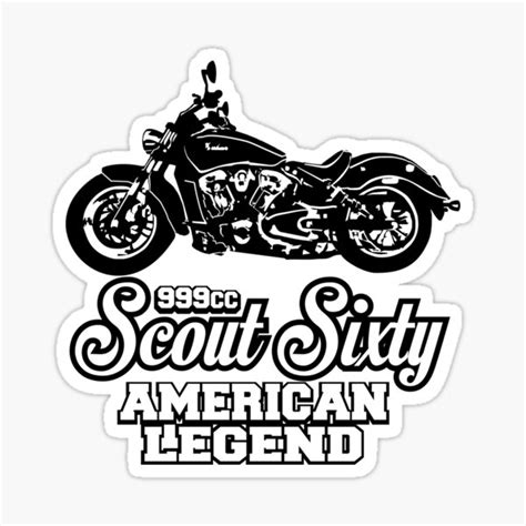 Indian Scout Sixty American Legend Motorcycles Sticker By Comancha Redbubble