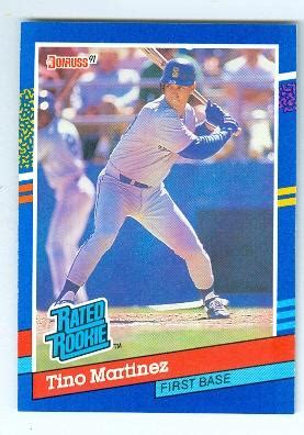 Tino Martinez Baseball Card Seattle Mariners 1991 Donruss 28 Rated