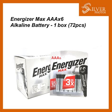 1 Box 72pcs Energizer Aaa 3ax6 Max Alkaline Battery Lazada Singapore