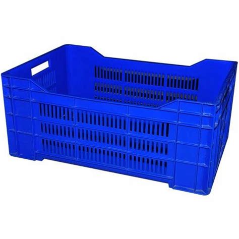 Rectangular Solid Box Fruits Vegetable Plastic Crates Capacity