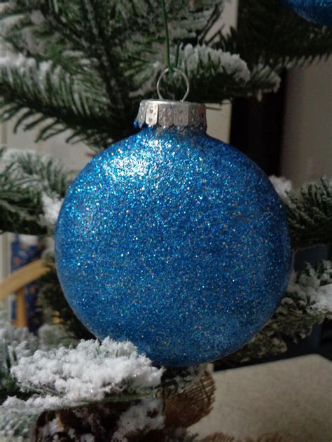 Set Of 3 Blue Glass Orbs Christmas Tree Ornaments Etsy