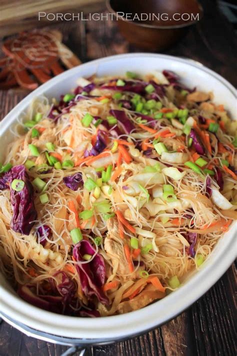 Delicious Pancit Bihon Recipe with Chicken & Vegetables – Porch Light Reading