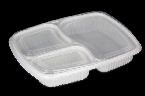 3cp Mini Meal Tray Disposable Meal Tray With Lid Plastic Packaging Tray Disposable Meal Trays