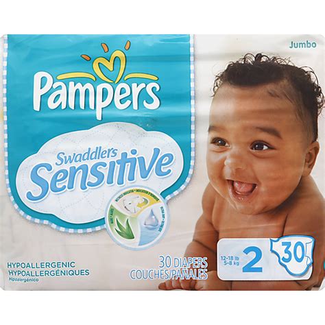 Pampers Swaddlers Sensitive Diapers Size 2 12 18 Lb Jumbo Grocery