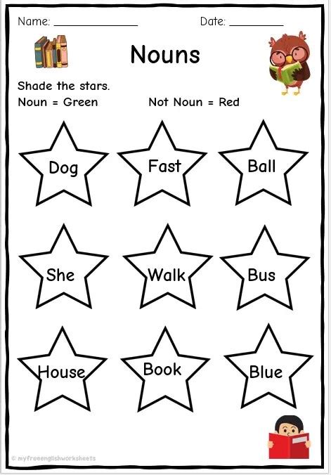 Noun Worksheets Shade The Noun Worksheets Worksheets Library