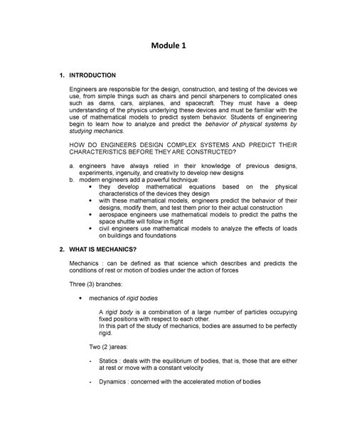 Module 1 Lecture Notes Module 1 1 Introduction Engineers Are