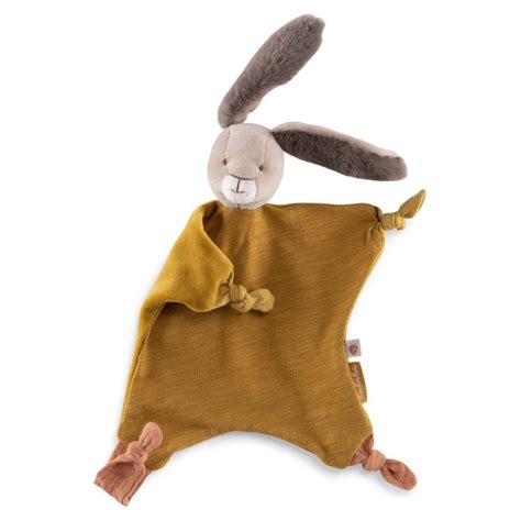 Doudou Lapin Ocre Trois Petits Lapins Moulin Roty