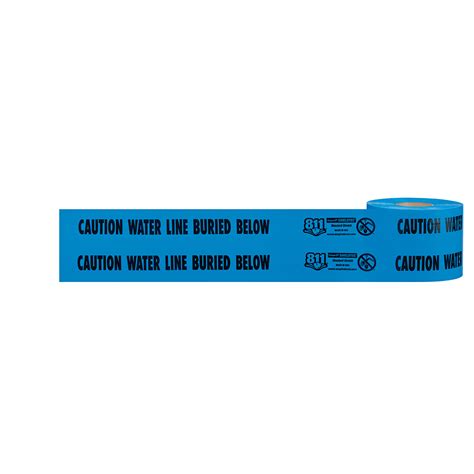 Milwaukee® 22 020 Barricade Tape Blue 1000 L X 6 W Caution Water