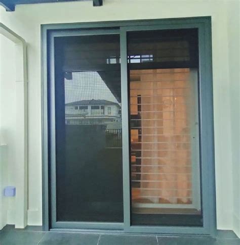 Grey Aluminium Glass Sliding Door For Home Interior At Rs Square