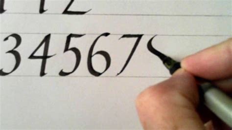 Italic Calligraphy Numbers