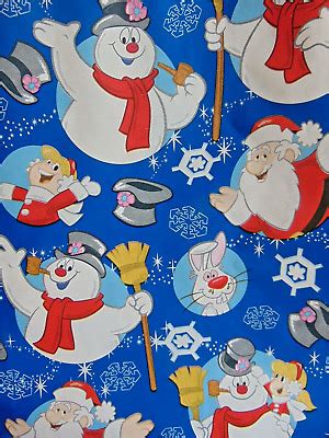 Vintage Frosty The Snowman Wrapping Paper Gift Wrap Warner Bros 40X36