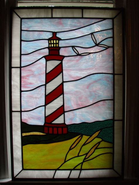 Lighthouse Made Especially For My Brother And Sister In Law Lighthouse Crafts Stained Glass