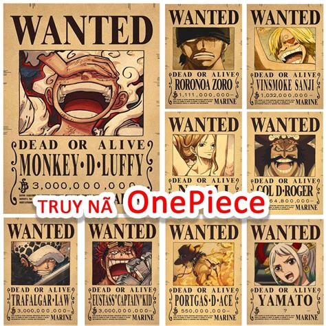 Poster One Piece Truy N Poster Wanted One Piece K Ch Th C A M U