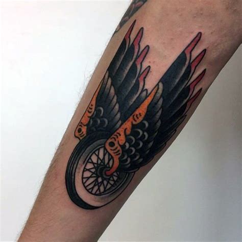 Motorcycle Wheel With Wings Meaning - Solution by Surferpix