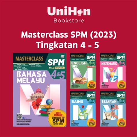 Unihon Buku Rujukan Masterclass Spm Tingkatan Kssm Lazada