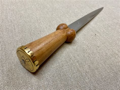 Brass capped medieval bollock dagger 15thC TC30 – Tod Cutler