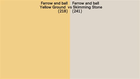 Farrow And Ball Yellow Ground Vs Skimming Stone Side By Side Comparison