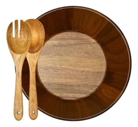 J M Cafe Juego De Ensaladera De Madera De Acacia De 12 X 4 P MercadoLibre