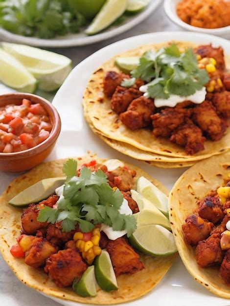 Premium Photo Tacos Al Pastor Mexican Food Image