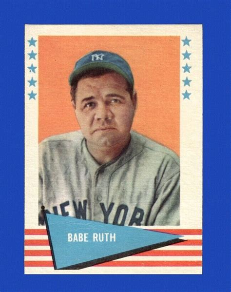 1961 Fleer Set Break 75 Babe Ruth VG VGEX Crease GMCARDS EBay