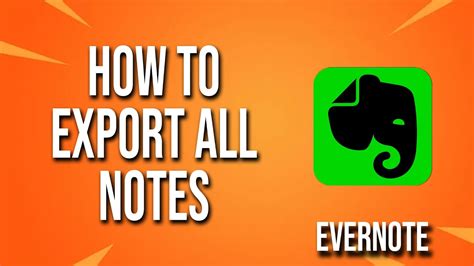 How To Export All Notes Evernote Tutorial YouTube