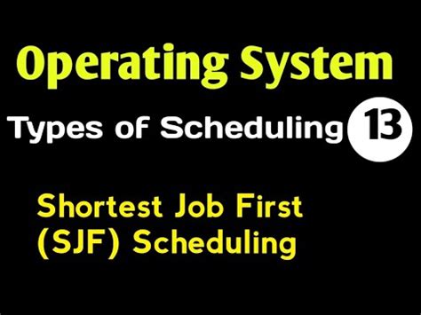 Shortest Job First Scheduling Sjf Operating System Jishan Ahmad