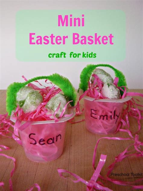 Mini Easter Basket Craft For Kids Preschool Toolkit