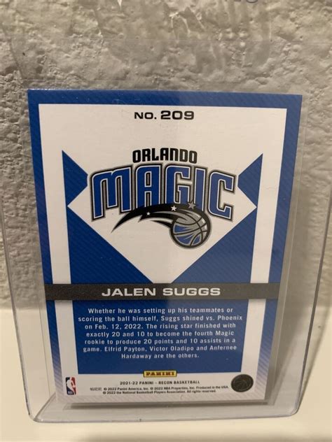 2021 22 Panini Recon Holo Blue Jalen Suggs 65 99 Orlando Magic EBay