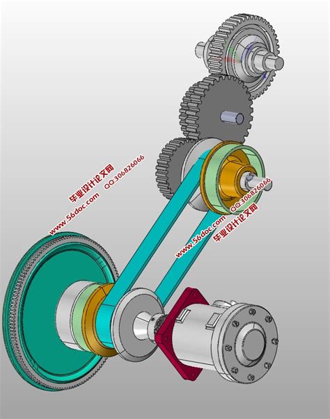 摩托车无极变速器传动系统设计 含CAD零件装配图 SolidWorks IGS三维图 机械机电