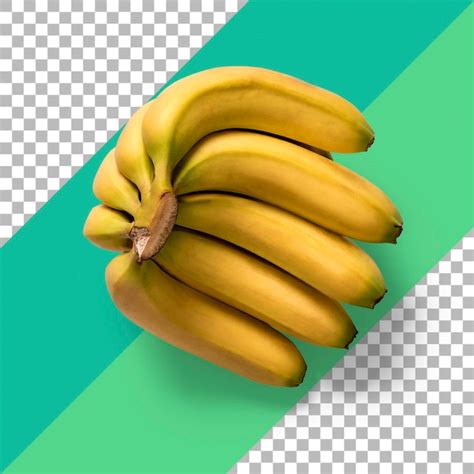 Premium PSD Fresh Yellow Of Bunch Bananas Isolated