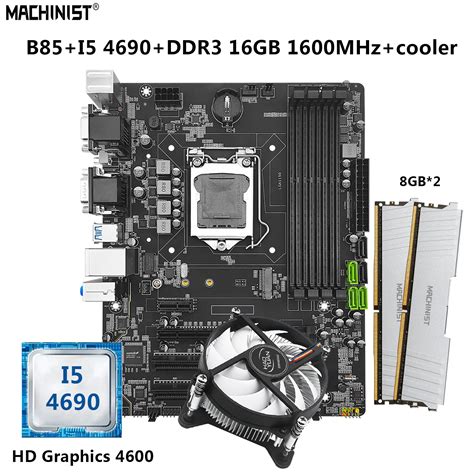 Machinist B85m Pro Motherboard Lga 1150 Kit Core I5 4690 Cpu 16g28g