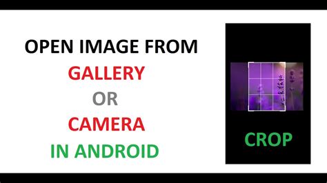 How To Crop Image From Camera Or Gallery In Android Youtube