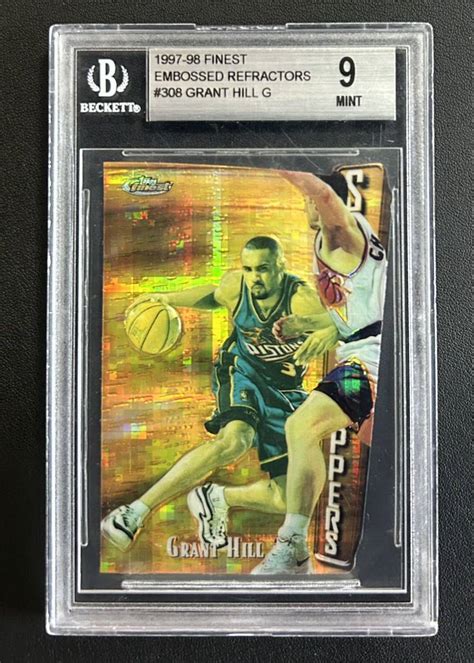 1997 98 Topps Finest NBA Grant Hill Pistons 74枚限定 Embossed Refractor