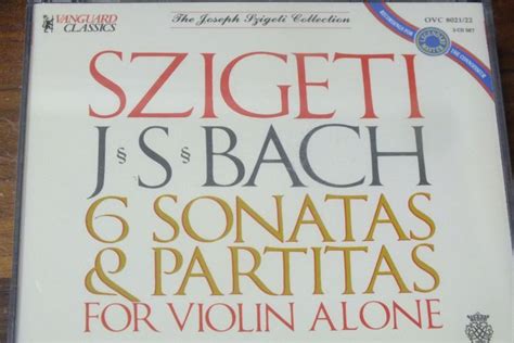 Vanguard Szigeti Bach 6 Sonatas Partitas for Violin Alone Yahoo奇摩拍賣