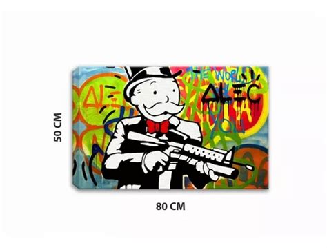 Cuadro Alec Monopoly Arte Callejero 50x80cm Sublimado En Venta En