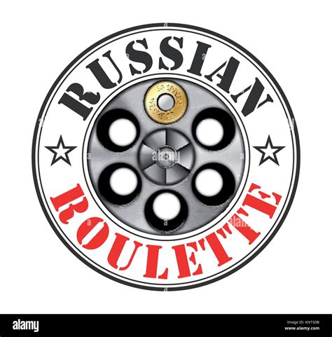 Revolver - russian roulette game - risk concept – stock illustration ...