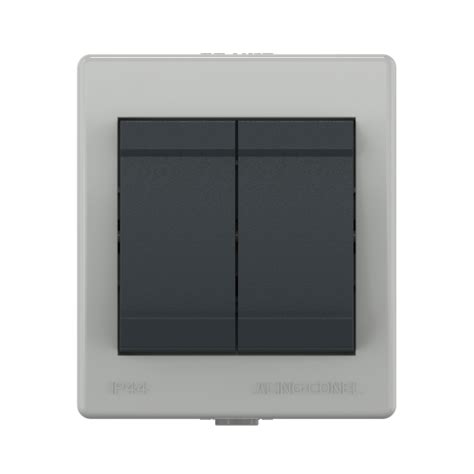 Выключатель двухклавишный CADUCEUS ALING POWER для открытой проводки ...