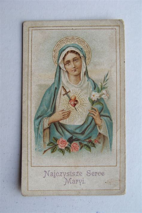 NAJCZYSTSZE SERCE MARYI przedw ŚW OBRAZEK 7963995785 oficjalne