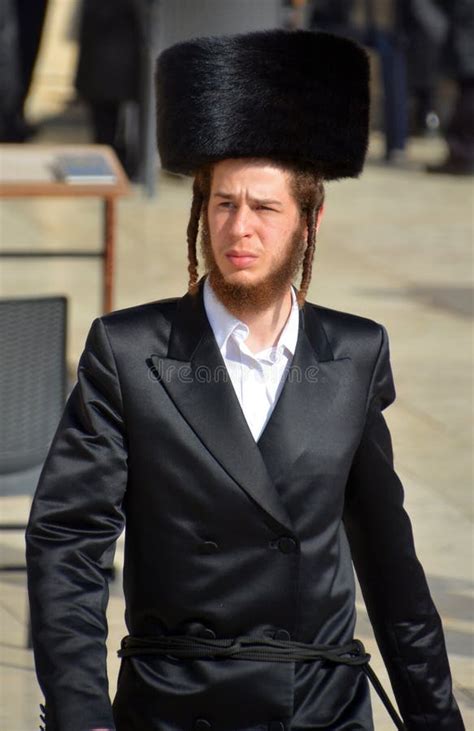 Jewish Hasidic Pray A The Western Wall Wailing Wall The Place Of