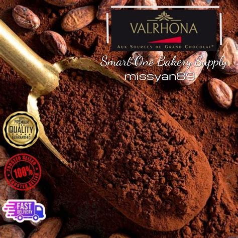 Premium Valrhona Cocoa Powder France Keto Dutched Anti Moist