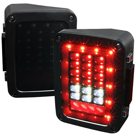 07-17 Jeep Wrangler Led Tail Lights - Smoke