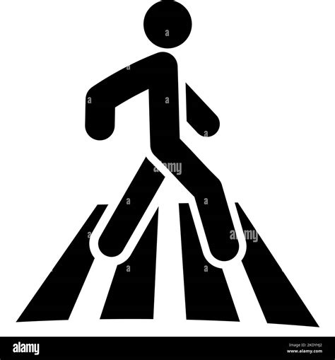 A Digital Illustration Of A Pedestrian Crossing Sign Isolated On A