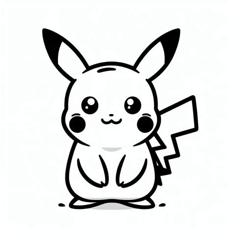 Dibujar Pikachu Lindo Para Colorear Imprimir E Dibujar Coloringlib